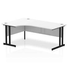 Load image into Gallery viewer, 180cm Large Corner Desk White Black Leg Left Hand
