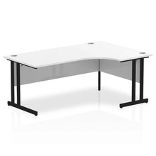 Load image into Gallery viewer, 180cm Large Corner Desk White Black Leg Right Hand
