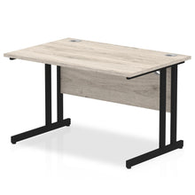 Load image into Gallery viewer, Impulse 1200 Grey Oak Black Cantilever Office Desk
