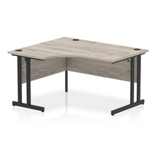 Load image into Gallery viewer, Impulse 140cm Grey Oak Corner Desk Black Leg Left Hand
