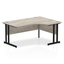 Load image into Gallery viewer, Impulse 160cm Grey Oak Corner Desk Black Leg Right Hand
