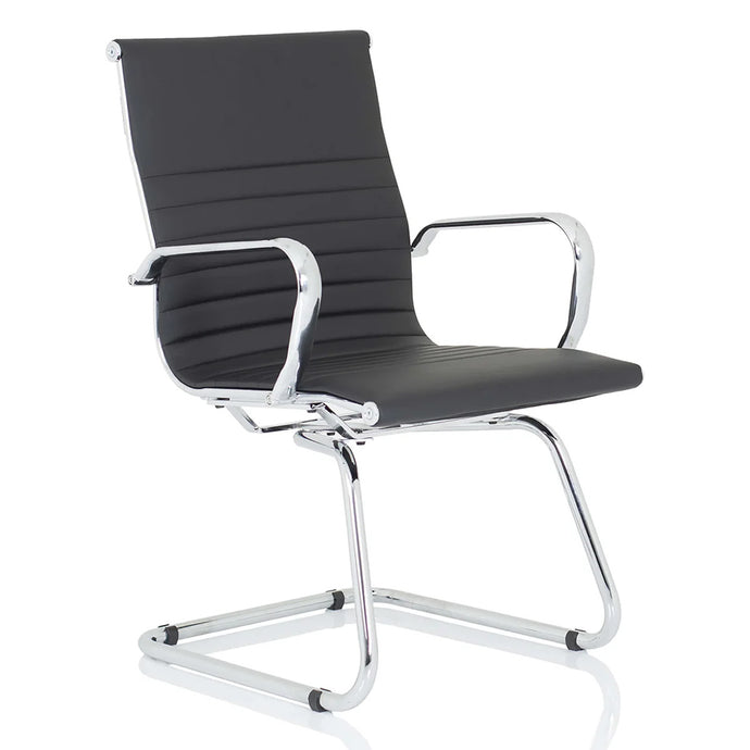 Nola Black Office Chair No Wheels