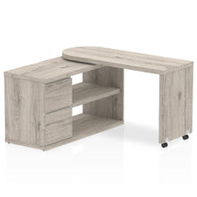 Load image into Gallery viewer, Grey Oak Fold Away Corner Desk
