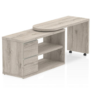 Pivoting Fold Away Corner Desk Extended