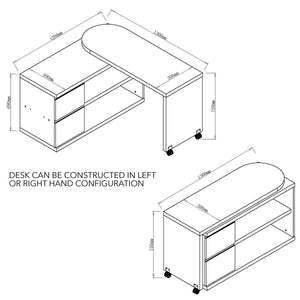 Pivot Corner Desk Dimensions