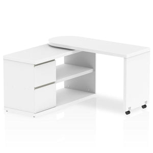 Pivot White Corner Desk