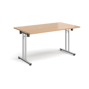 ProFold 1400 Chrome Beech Folding Desk