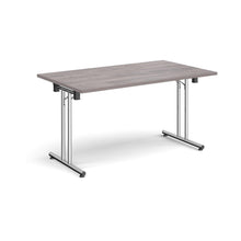 Load image into Gallery viewer, ProFold 1400 Chrome Grey Oak Folding Desk
