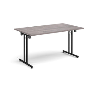 ProFold 1400 Black Grey Oak Folding Desk