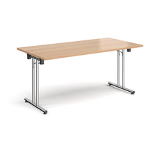 Load image into Gallery viewer, ProFold 1600 Chrome Beech Folding Desk
