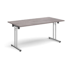 Load image into Gallery viewer, ProFold 1600 Chrome Grey Oak Folding Desk
