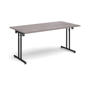 ProFold 1600 Black Grey Oak Folding Desk