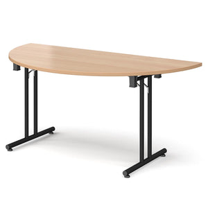 Profold 1600 Black Beech Semi Circle Folding Desk