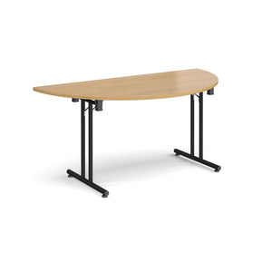 Profold 1600 Black Oak Semi Circle Folding Desk