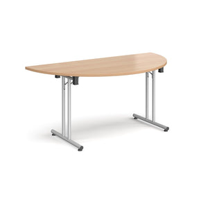 Profold 1600 Silver Beech Semi Circle Folding Desk