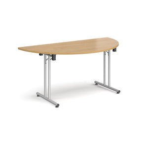 Profold 1600 Silver Oak Semi Circle Folding Desk