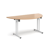 Load image into Gallery viewer, Profold 1600 White Beech Semi Circle Folding Desk
