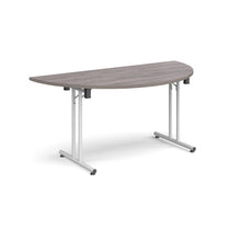 Load image into Gallery viewer, Profold 1600 White Grey Oak Semi Circle Folding Desk
