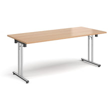 Load image into Gallery viewer, ProFold 1800 Chrome Beech Folding Desk
