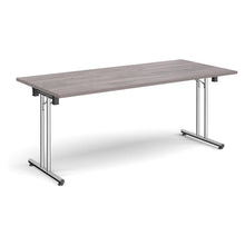 Load image into Gallery viewer, ProFold 1800 Chrome Grey Oak Folding Desk
