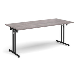 ProFold 1800 Black Grey Oak Folding Desk