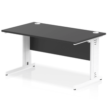 Load image into Gallery viewer, Dynamic 1400 Black White Wire Management Desk
