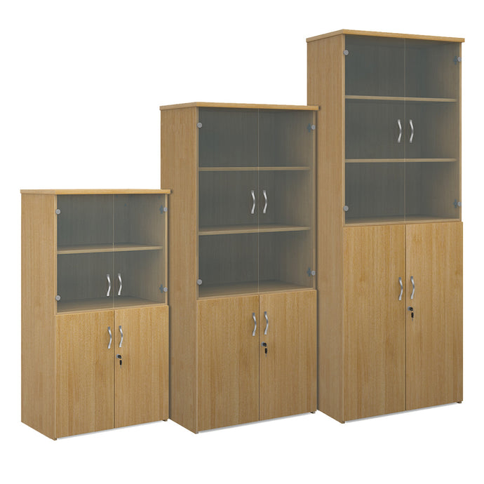 Wooden Oak Glass Combination Units