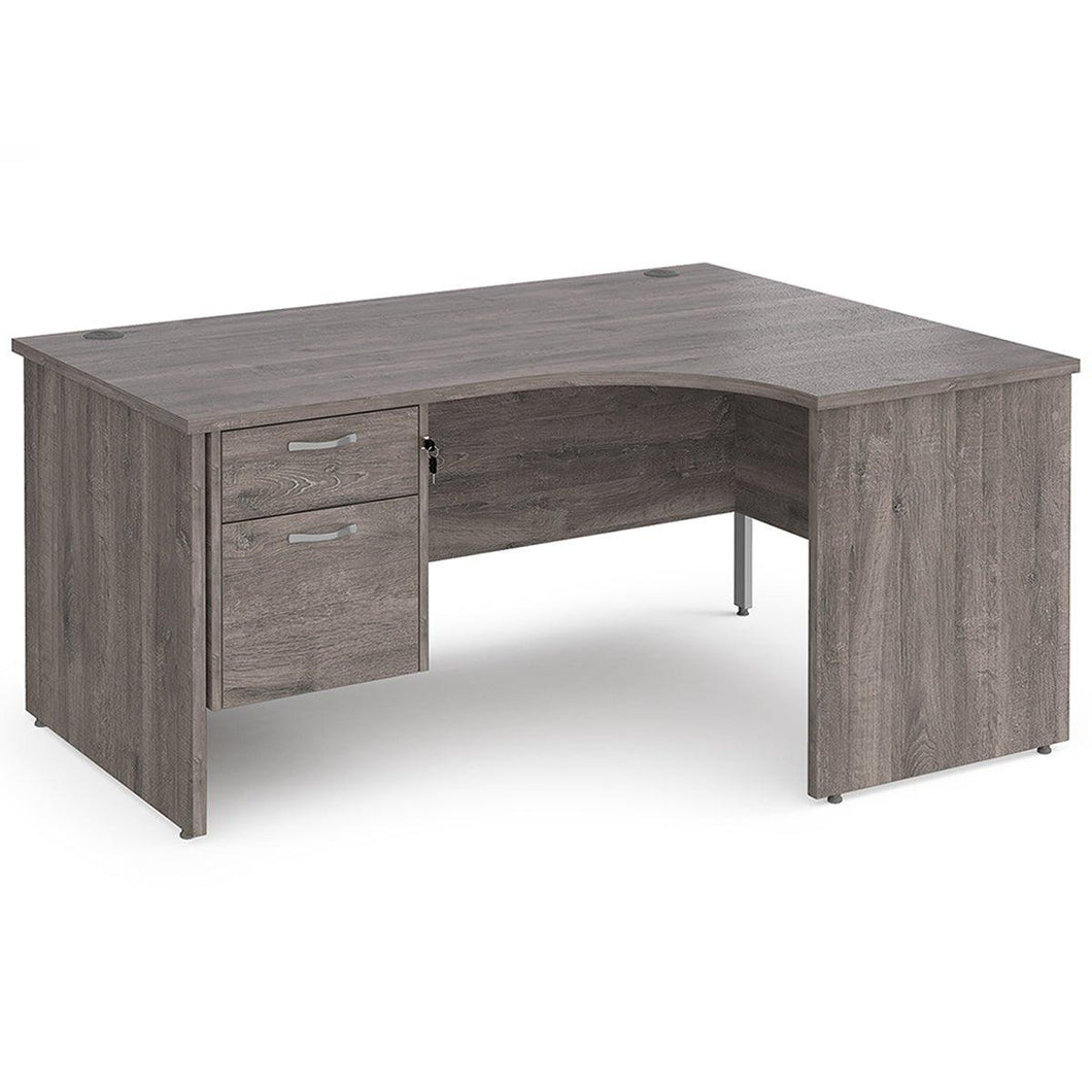 Right Hand Grey Oak L Shaped Desk