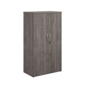 Grey Oak Office Storage Cupboard 3 Shelves